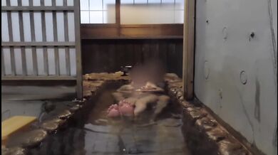 Trailer: Lovey-dovey sex while playing in the semi-open-air bath