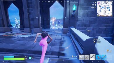 Sexy Pink Tight Skin Gameplay in Fortnite Battle Royale Part 1