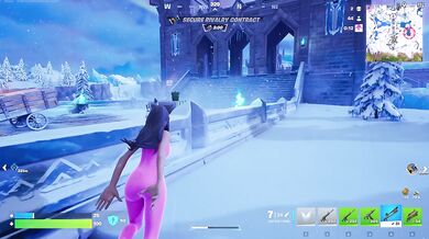Sexy Pink Tight Skin Gameplay in Fortnite Battle Royale Part 1