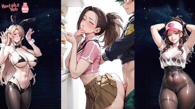A harem of sexy hentai bitches. After college, they only want to fuck. #3