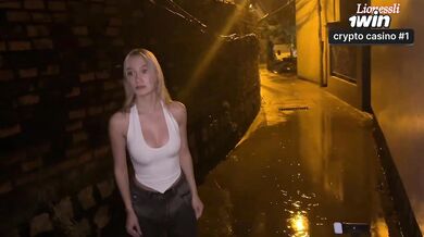 A passionate encounter with a stranger in a dark alley in the rain