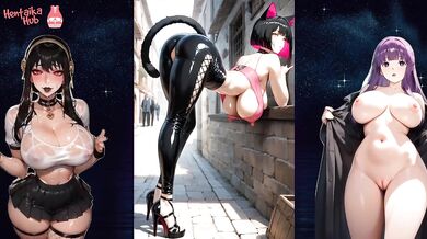 A harem of sexy hentai bitches. After college, they only want to fuck. #4