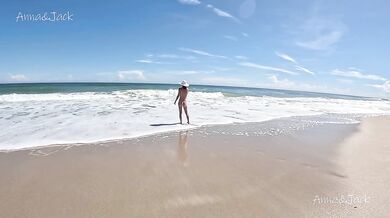 I spent the day showing off my naked body at the beach. Strangers nearby are enjoying the view !
