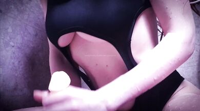 ASMR Jerk off instructions. Stroke dildo Amateur Blonde with Natural Big Tits POV SOLO GIRL