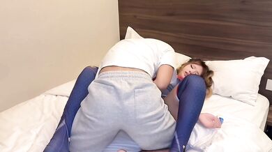 Thick asian girl gets fucked by guy bestfriend in pleasure
