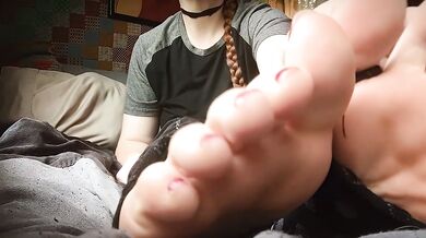 POV Red Head Mommy Giggles While You Worship Her Sweaty Feet And Socks
