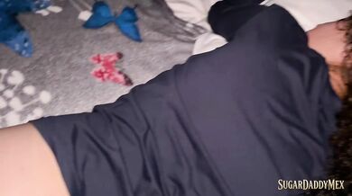 Stricken ass yields to sugar-daddy's rough, unrelenting rhythm