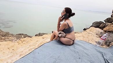 My girlfriend's best friend gets fucked on the beach PUBLIC
