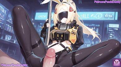 Zenless Zone Zero bunny suit hentai - big tits Trigger Bunny Suit Blow Job for her boss hentai by PandaDaddy