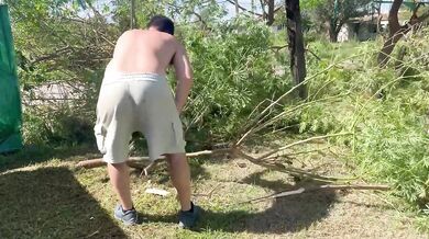 Oh my God!! My stepmother seduces the gardener but her husband almost catches her!