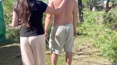 Oh my God!! My stepmother seduces the gardener but her husband almost catches her!