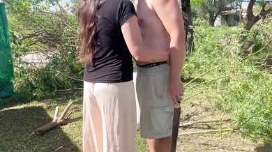 Oh my God!! My stepmother seduces the gardener but her husband almost catches her!
