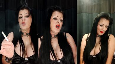 Busty Power Smoker Smoking with Slow Motion