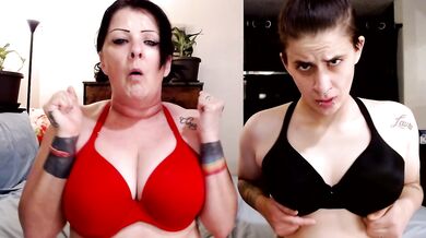 Coughing Fetish Titty Jiggle Tight Bra