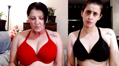 Coughing Fetish Titty Jiggle Tight Bra