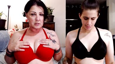Coughing Fetish Titty Jiggle Tight Bra