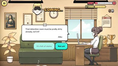 The secretary accepts perverted clients right at work
