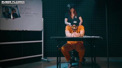 Officer milks and fucks inmate in interrogation room to extract his White Gold until the very last drop
