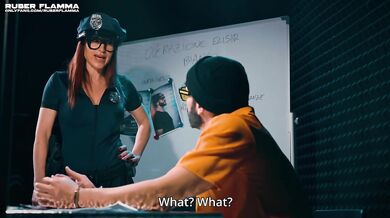 Officer milks and fucks inmate in interrogation room to extract his White Gold until the very last drop