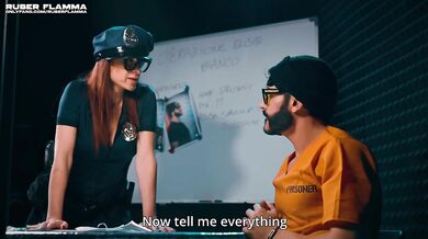 Officer milks and fucks inmate in interrogation room to extract his White Gold until the very last drop
