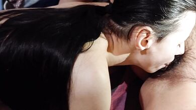 My girlfriend eats my hairy pussy and I cum in her mouth twice - Lesbian_illusion