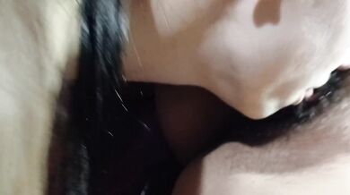 My girlfriend eats my hairy pussy and I cum in her mouth twice - Lesbian_illusion