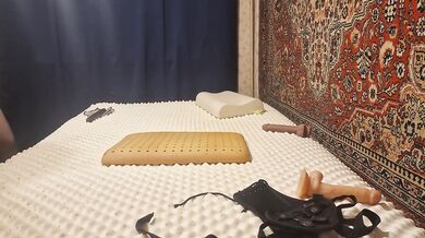 Anastasia Mistress fucking a slave with long big anal dildo submission man amateur homemade Sasha Earth