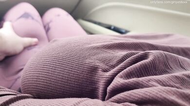 Touching Big sensitive Natural Tits Stranger in the Car