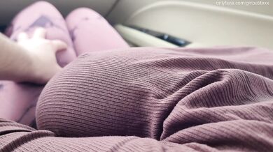 Touching Big sensitive Natural Tits Stranger in the Car