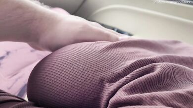 Touching Big sensitive Natural Tits Stranger in the Car