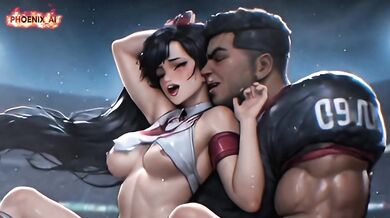 Player fucked cheerleader in the middle of the field - Generated By AI