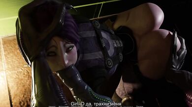 The "alien" penetrates her virgin holes again and now he decided to have fun with her ass. 3D Animation