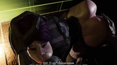 The "alien" penetrates her virgin holes again and now he decided to have fun with her ass. 3D Animation