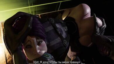 The "alien" penetrates her virgin holes again and now he decided to have fun with her ass. 3D Animation