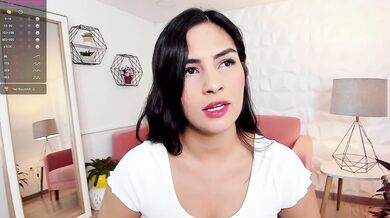 Perfect Lips for Dick Drain – Black-Haired Hottie Fantasizes First Fuck