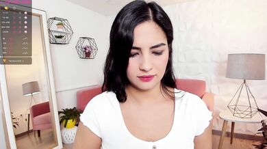Perfect Lips for Dick Drain – Black-Haired Hottie Fantasizes First Fuck