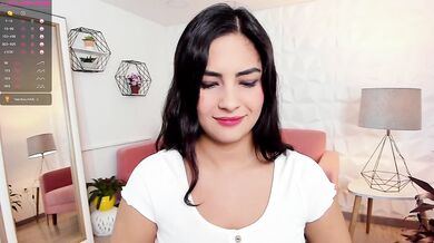 Perfect Lips for Dick Drain – Black-Haired Hottie Fantasizes First Fuck