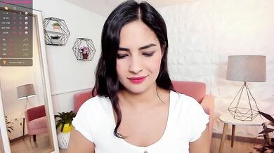 Perfect Lips for Dick Drain – Black-Haired Hottie Fantasizes First Fuck