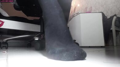 Colombian University Student BBW with Tiny Tits Rides Dildo in Secret