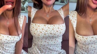Anisetits seduces in white panties