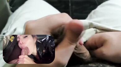 React: Sisi Rose throat fuck in the back of a taxi
