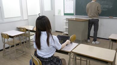 Japanese student in language classes turn into a wet daydream