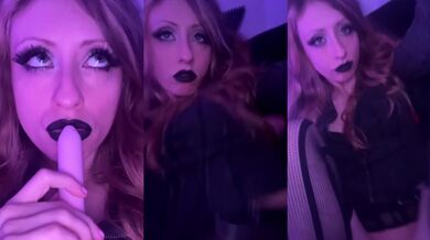 tiny goth vibrator tease