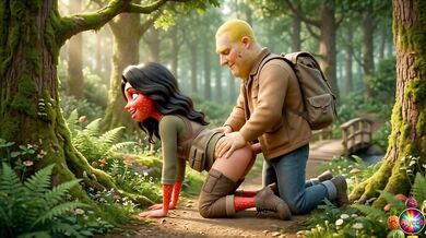 Abacaxi eats Moranguete’s pussy and ass in the woods Forest Fuck Moranguete takes Abacaxi’s big energy Vaginal and Anal near the tent Caught in the