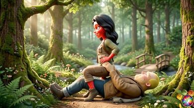 Abacaxi eats Moranguete’s pussy and ass in the woods Forest Fuck Moranguete takes Abacaxi’s big energy Vaginal and Anal near the tent Caught in the