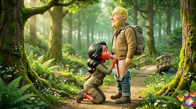 Abacaxi eats Moranguete’s pussy and ass in the woods Forest Fuck Moranguete takes Abacaxi’s big energy Vaginal and Anal near the tent Caught in the