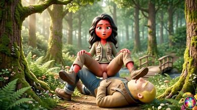 Abacaxi eats Moranguete’s pussy and ass in the woods Forest Fuck Moranguete takes Abacaxi’s big energy Vaginal and Anal near the tent Caught in the