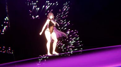 Nude Elf VTuber Dances Starry Night | Hentai MMD