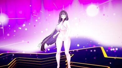 Nude Elf VTuber Dances Starry Night | Hentai MMD
