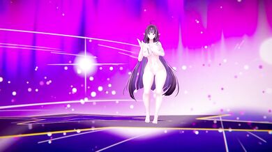 Nude Elf VTuber Dances Starry Night | Hentai MMD